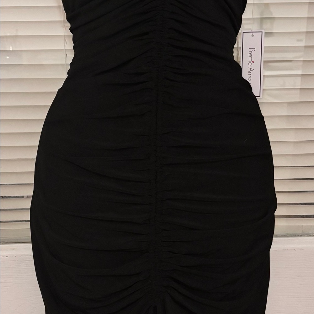 Premier Black Ruched Dress - Picture 4 of 4